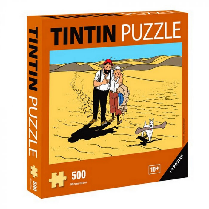 Tintin and Capt. Haddock Desert 500 pieces puzzle with poster 50x 34 cm -  Games - CARTOONS IN A BOX - Store